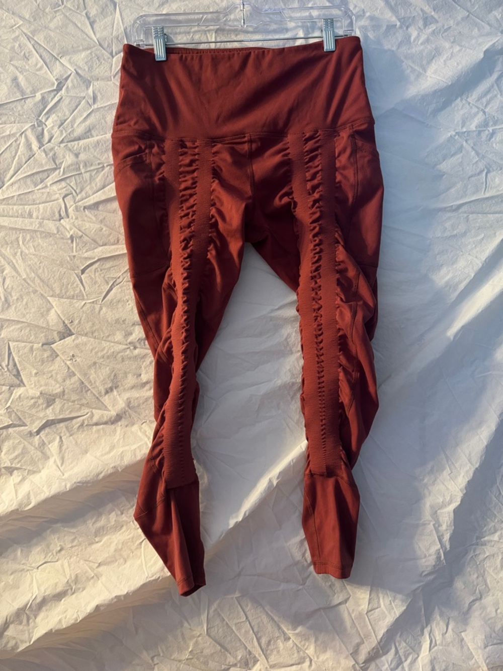 Sweetflexx High-Rise Active Rouched  Leggings - Burgundy